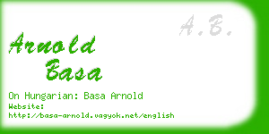 arnold basa business card